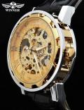 Китайские  позолоченные мужские механические часы скелетоны, купить роскошный аксессуар для мужчин за 2890 руб