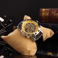 Китайские  позолоченные часы skeleton, купить роскошный аксессуар для мужчин за 2890 руб